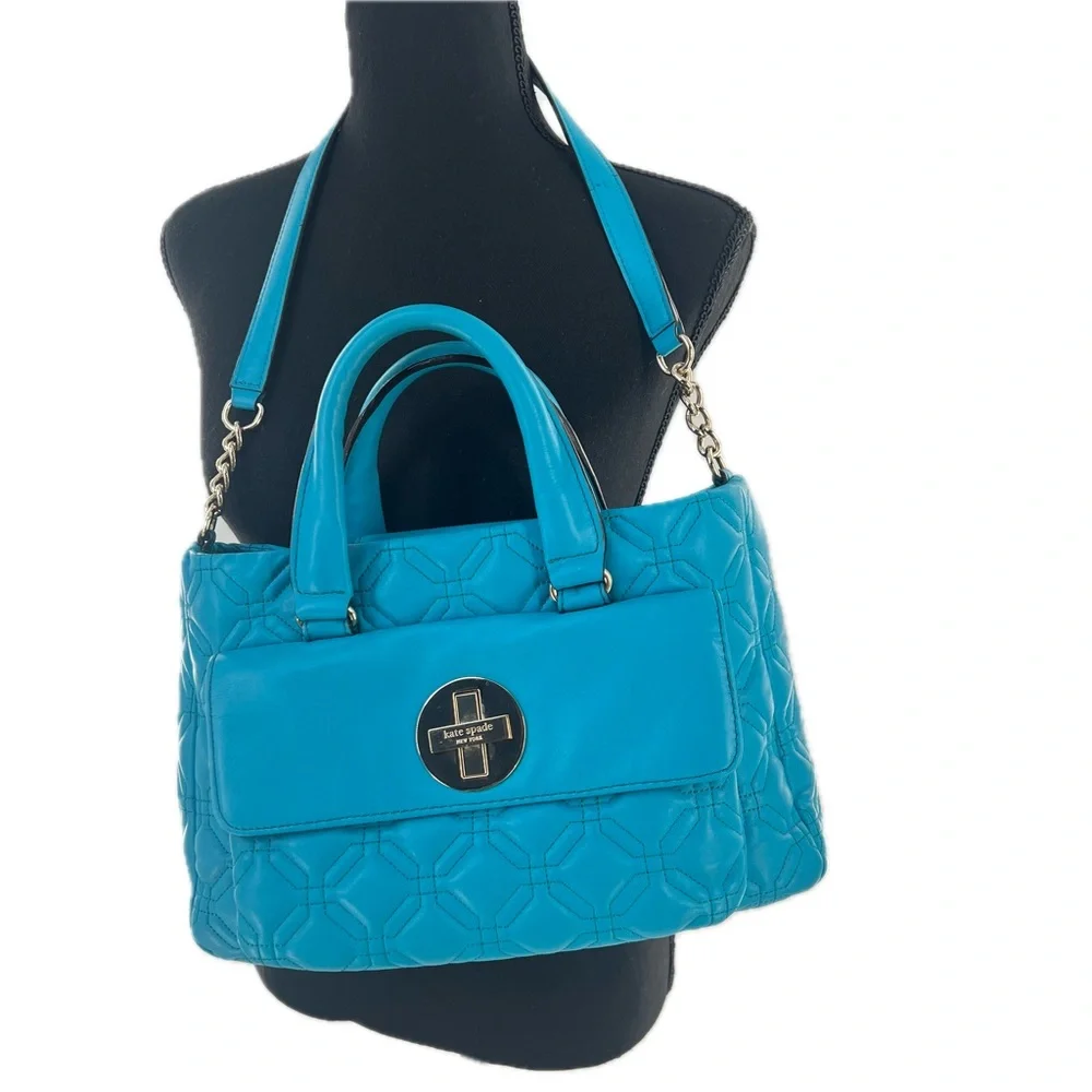 Kate Spade New York Astor Court Lila Quilted Shoulder Bag Deep Turquoise
